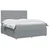 vidaXL Postelja boxspring z vzmetnico Svetlo siva 140 x 190 cm Blago