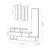 Hanah Home Cipelarnik 137x54,5x35cm Antracit-Krem