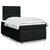 Vidaxl Box spring postelja z vzmetnico črn 120x200 cm blago