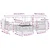 Set vanjskih sofa 6 pcs Bijela i svjetlosiva Poliester