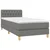 Vidaxl Box spring postelja z vzmetnico temno siva 90x190 cm blago