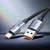 Mcdodo MCDODO KABEL USB-A USB-C HITRO POLNJENJE USB TIPA C 6A 100W 1M LED ČRN