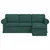 Vidaxl Kavč Temno zelena 215 x 138 x 80 cm blago