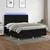 Vidaxl Box spring postelja z vzmetnico LED črna 180x200 cm blago