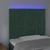Vidaxl LED posteljno vzglavje temno zeleno 90x5x118/128 cm žamet