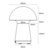 HOME LIGHT Stona punjiva lampa Vesta 652, 3W, 3000K, Crna
