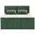 MID.YOU POSTELJA BOXSPRING 180 cm x 200 cm , tekstil, leseni material olivno zelena