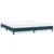 Vidaxl posteljni okvir brez vzmetnice temno modra 200x210 cm žamet