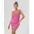 Sinsay - Rebrasta mini haljina - roze