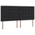 Krevet s od storage s uzglavljem Crna 200 x 200 cm Lažna koža
