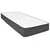 Vidaxl Boxspring postelja temno siva iz blaga 200x200 cm