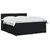 vidaXL Postelja boxspring z vzmetnico Črna 200 x 200 cm Blago