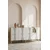Hanah Home komoda Slim 150, 150 cm, hrast Sapphire / bela / zlatna