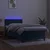 Vidaxl Box spring postelja z vzmetnico LED temno modra 80x200 cm žamet
