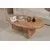 Nordure Klub sto Orba, 120x40x65 cm, Braon