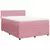 VIDAXL Box spring postelja z vzmetnico roza 140x190 cm žamet
