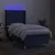 Vidaxl Box spring postelja z vzmetnico LED modra 90x190 cm blago