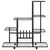 Stalak za cvijeće s kotačima 94,5 x 25 x 92,5 cm crni metalni