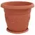 Saksije za biljke 24 pcs Crvena cigla O 34 x 28 cm Plastika