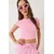 Bianco Lucci Ženska majica kratkih rukava 60602044, Okrugli izrez, Roze