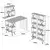 Hanah home Polica 120x78,8x60?cm Belo-Crna