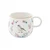 Mug, porcelain, 400 ml, embossed design, Fancy Garden - Nuova R2S