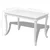 Blagovaonski stol visokog sjaja bijeli 116 x 66 x 76 cm