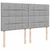 Otomanski krevet s madracem&LED svijetlosivi 180x200cm tkanine