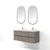 Skye Decor Set kupatilskog ormarića sa umivaonikom i ogledalom, 2 dela, Bež