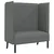 Sofa s visokim naslonom 101cm Tamno siva tkanina