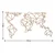 Wallity Zidna dekoracija World Map2, Bakarne boje