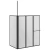 Tuš paravan Bijelo 120 x 70 x 137 cm Aluminij
