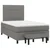 Vidaxl Box spring postelja z vzmetnico temno siva 120x200 cm blago