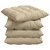 Jastučići za sjedenje 4 pcs Krema 40 x 40 x 6 cm Mikrofibra