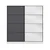 Hanah home Ormar Kale 180x210x52cm Belo-Antracit