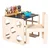 Kinder home, dečiji sto sa stolicom I kockom za penjanje, sto za aktivnu igru, prirodno drvo montesori set 2 u 1 ( at-tc-2516 )