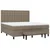 Vidaxl Box spring postelja z vzmetnico taupe 160x200 cm blago