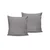 Set jastučića od tamno sive satenske pamučne tkanine (2 komada)