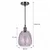 BRILAGI - LED luster na kablu RETRO GLASS 1xE27/60W/230V prečnik 26 cm crna/zadimljeno siva