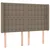 Vidaxl Box spring postelja z vzmetnico LED taupe 140x190 cm blago