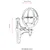 Lessentiel Maison Spoljna zidna lampa BAP-68080-BSY-M4-OP, 50 cm, IP65, E27, 40W, Crna