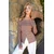 Trend Alacati Stili Ženska bluza Alc-X14527, Smeđa