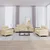 3-dijelni set sofa s jastucima krem od mikrovlakana