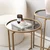 Hanah Home Klub sto 50x50x50cm Zlatno-Sivi