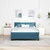 Vidaxl LED Box Spring Postelja Temno modra 140 x 190 cm Žamet