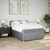 Vidaxl Box spring postelja z vzmetnico svetlo siva 140x200 cm blago