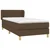 Vidaxl Box spring postelja z vzmetnico temno rjava 80x200 cm blago