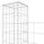 Gabionska košara U-oblika s 3 stupa 260 x 20 x 200 cm željezna