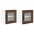 Zidni stakleni ormarić PORTO 2 pcs Smeđi hrast 40 x 31 x 40 cm
