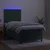 Vidaxl Box spring postelja z vzmetnico LED tem. zelena 90x190 cm žamet